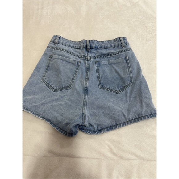 Light Wash Denim Skort Size S SHEIN Preppy Skirt Shorts - Picture 3 of 6